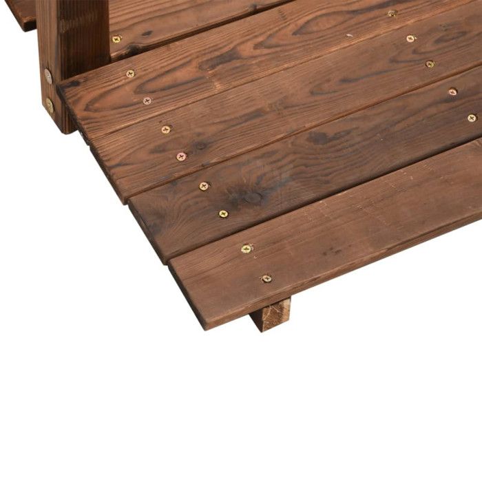 Pont De Jardin VidaXL 140x60x60 Cm - Bois Sapin Massif, Résistant à L'Eau | Pour Parterres, Décoration Extérieur