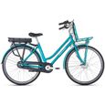 Vélo électrique E-Bike Aluminium Femme 28" Cantaloupe Bleu Moteur dans la Roue Avant 36 V/10,4 Ah 3 vitesses designed by Adore-0