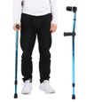 Bâton de marche pliable pour personnes âgées handicapées âgées, béquille de canne réglable sous les bras, canne de marche-0