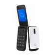 Téléphone portable senior Alcatel 2057D de couleur blanche avec écran VGA 2,4", 240 x 320 pixels, 2G, SIM + SIM + microSD et-0