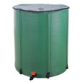 Récupérateur d'eau de pluie pliable 190 l, baril de pluie Boîte de pluie pliable pratique 60 x 70 cm,vert-0