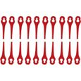 Lames en Plastique pour Coupe Bordure Florabest - Florabest - FRTA 20 A1/18B2/18B3 - 100 pièces - Rouge-0