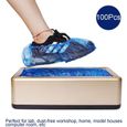 Cuque Couvre-chaussures bleu 100pcs couvre-chaussures jetables pour machine automatique à chaussures gardent le bureau à domicile-0