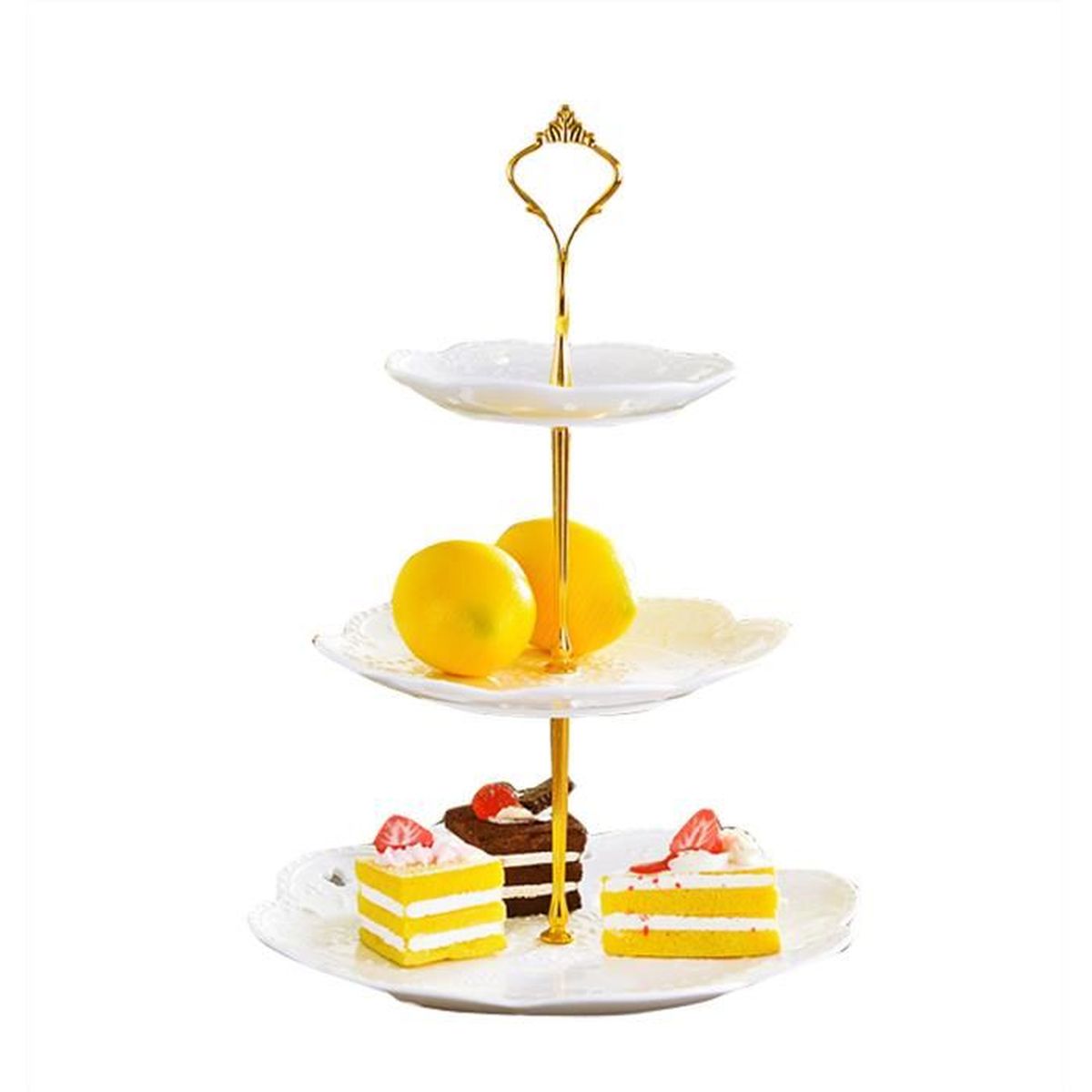 Napravi Rs 2 Couches Ceramique Presentoir Gateau Presentation Plateau De Service Assiettes Et Plats De Service Vaisselle Et Plats De Service
