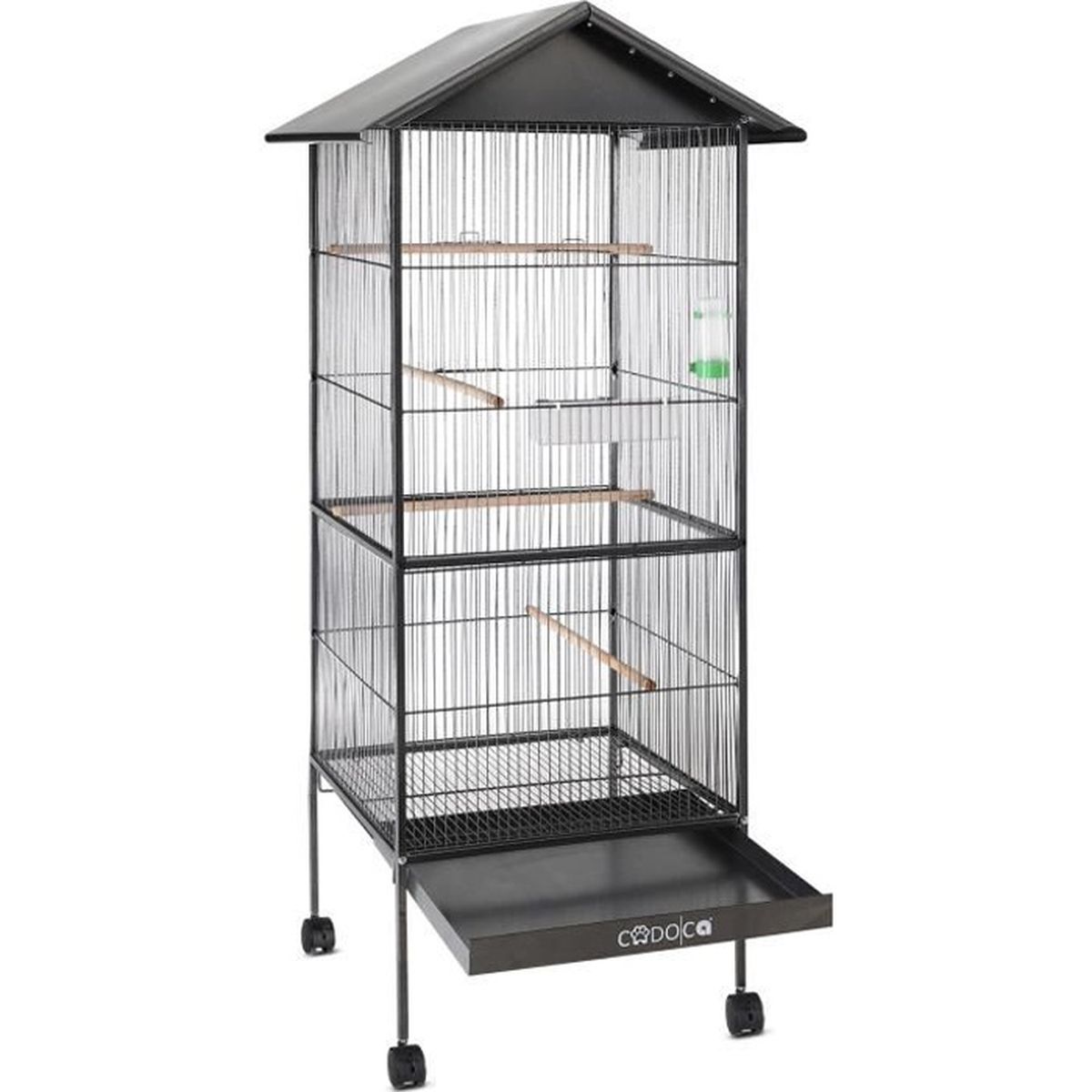 Volière cage à oiseaux 157 cm en métal canaries peruches perroquets
