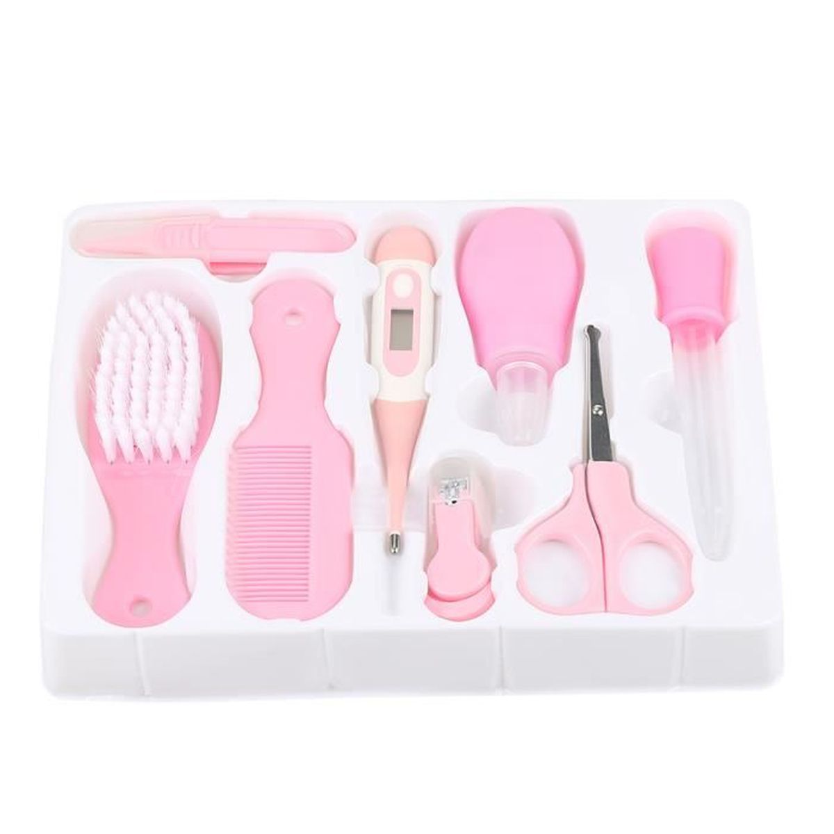 Kit De Soins Pour Bébé Nouveau-né 28 Pièces | Coupe-ongles électrique, Brosse, Peigne, Thermomètre – Sac De Transport
