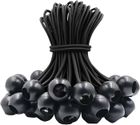 BRAND Tendeur élastique 30 pièces, pour tentes de bâche, bannière, Drapeau, Camping, pavillon (Noir)