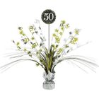 AMSCAN Centre de Table - Palmier - 50 Ans - Argent / Or - Mixte - Plastique - Résine