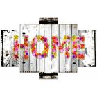 FEEBY Tableau Décoration Murale 5 Parties Home fleurs 100x150 cm Impression sur Toile moderne Art tableaux pour la mur Motifs Uniques