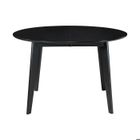 Miliboo - Table à manger design extensible ronde noire L120-150 cm LEENA