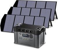 ALLPOWERS S2000 Pro Station d'alimentation portable avec 3 panneaux solaires pliables 140W 1500Wh 2400W Batterie générateur solaire