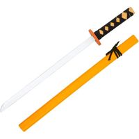 Épée en bois pour enfants - Jouet samouraï anime - Coins arrondis et bords lisses - Blanc - À partir de 6 ans