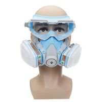 Ywei Respirateur Masque de Protection Gaz Lunettes Silicone Pesticide Chimique Peinture Anti Poussière
