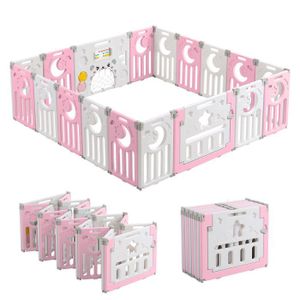 PARC BÉBÉ Parc Bebe 16+2 Panneaux, Parc XXL Enfant Modulable