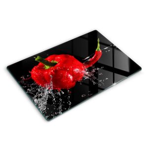 Planche de cuisine en verre trempé - Couvre plaques de cuisson - Une pièce (60x52 cm) ou deux