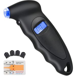 moto écran LCD rétroéclairé et poignée antidérapante pour voiture Noir vélo camion CZC AUTO Jauge de pression de pneu numérique 150 PSI 4 gammes avec buse lumineuse
