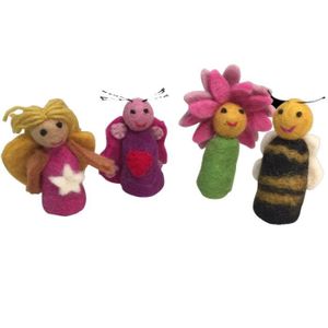 THÉÂTRE - MARIONNETTE Marionnettes à doigts en laine feutrée - Jardin - Papoose Toys - Noir - Pour enfant