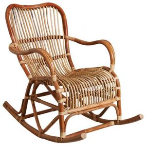 FAUTEUIL JARDIN  Rocking chair en rotin naturel Paya