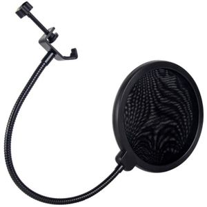 noir Filtre double couche masque de masque de filtrage en métal pare-brise de microphone de bouclier en métal pour lenregistrement vocal Youtube 