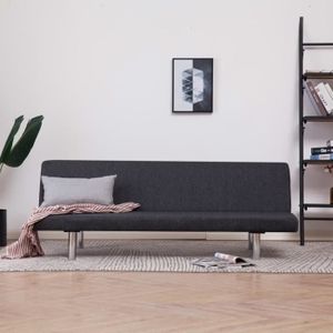 CANAPE RELAXATION Canapé de Relaxation d'angle-lit Contemporain - KONG - Gris - Tissu - Profondeur d'assise 41 cm