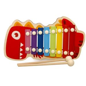 INSTRUMENT DE MUSIQUE dinosaure - Instrument de musique éducatif Montessori pour enfants, 8 échelles, cadre en bois, Style Xylophon