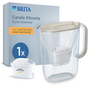 Carafe Filtrante PearlCo Astra Blanche - 1 Cartouche Unimax Incluse, Compatible Brita Maxtra