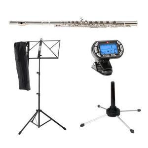 Support Mural Classic Cantabile Pour Flûte Traversière FWH-170 - Métal Noir - Longueur 12 Cm