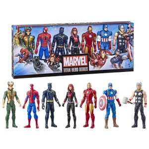 FIGURINE - PERSONNAGE Pack de 7 figurines articulées Titan de 30 cm Marvel Avengers