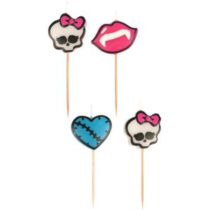 BOUGIE ANNIVERSAIRE Bougies anniversaire Monster High (x4) - Monster High - Bougie - Anniversaire - Enfant - Fille