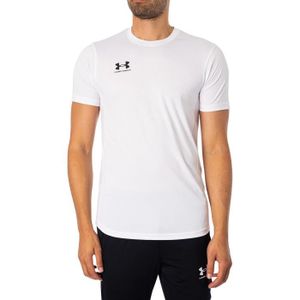 T-SHIRT MAILLOT DE SPORT T-Shirt de Fitness - Under Armour - Homme - Blanc - Respirant - Manches Courtes