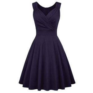 Robe De Soirée Bleue Asymétrique Mousseline Plissée - Marque Echoo - Taille Moyenne
