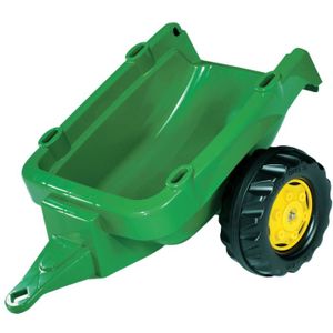 Rolly Toys Remorque John Deere - Rollycontainer 2 Essieux - Benne Basculante Verte - Enfant 3+