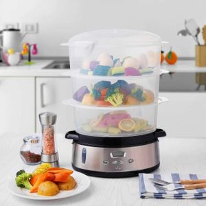 28Cm Cuiseur Vapeur À 2 Niveaux, Cuit Vapeur En Acier Inoxydable, Non