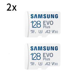 CARTE MÉMOIRE 2PCS Micro SD SDXC Samsung Carte mémoire Evo Plus 