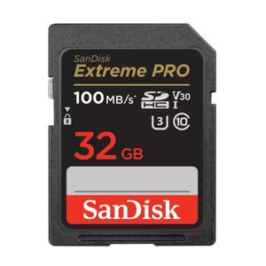 CARTE MÉMOIRE SanDisk SD Carte Mémoire 32Go Extreme Pro SDHC SDX