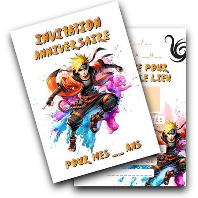 YOGARTH 12x Carte Invitation Anniversaire Garcon Fille En