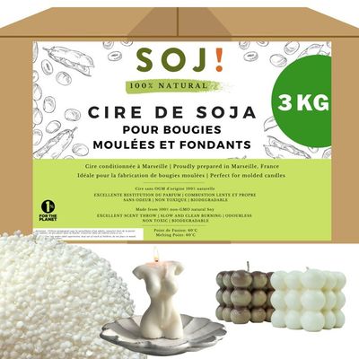 Cire de soja Premium chez Materialix (2kg) - Cire de soja Naturelle Cire de soja Premium chez Materialix (2kg) - Cire de soja Naturelle