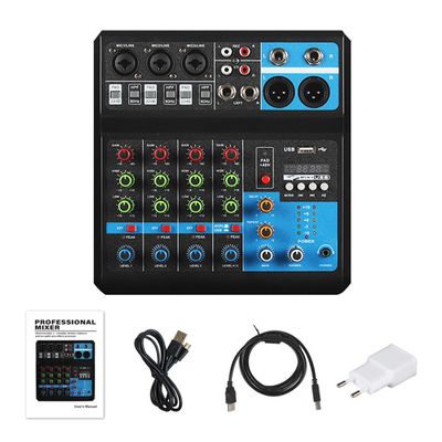 Wmqbjta Table de Mixage DJ pour Enfants, Jouet de Mixage DJ avec Effets Lumineux, Contrôleur de Musique En Plastique éducatif, Idéal pour Les Fêtes, avec Microphone