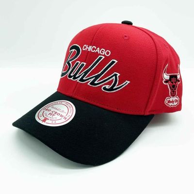 Casquette Snapback Chicago Bulls Hardwood Classics Team Pinstripe noire Mitchell & Ness pour homme