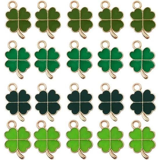 Lot De 24 Pendentifs Trèfle 30x25 Mm - Pour Fabrication De Bijoux, Neuf