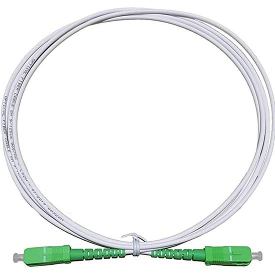 PRENDELUZ Câble fibre optique universel jaune - SC/APC vers SC/APC monomode simplex 9/125, compatible avec Orange, Movistar, Vodafone, Jazztel et tout le monde. 2 mètres PRENDELUZ Câble fibre optique universel jaune - SC/APC vers SC/APC monomode simplex 9/125, compatible avec Orange, Movistar, Vodafone, Jazztel et tout le monde. 2 mètres