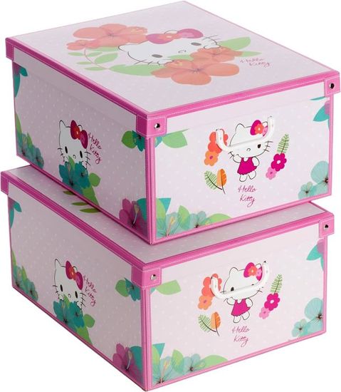 BERARDI, Lot De 2 Boîtes De Rangement En Carton Avec Couvercle, Organisateur Pour Vêtements Et Vêtements, 34 X 50 X 25 Cm, Couleur Taupe