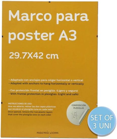 Lot De 3 Cadres Transparents Acrylique Pour Billets Dollar - Collection 185x41x96mm