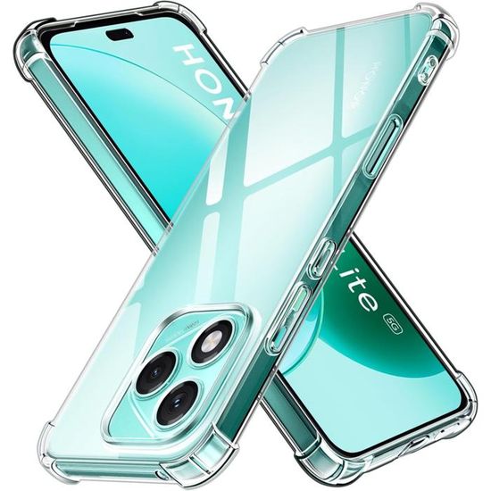 Coque Honor 400 Lite Avec 2 Verres Trempés - Housse TPU Transparente Anti-choc, Bleu Rose - 4
