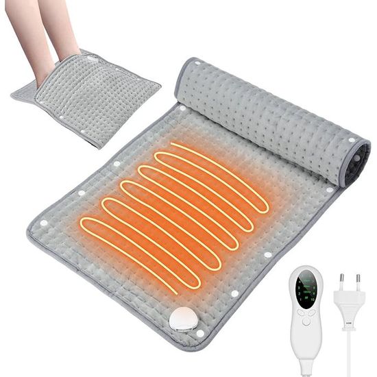 ChauffePieds Electrique, 2 en 1 Coussin Chauffant 83x43cm, 10 Réglages — free download