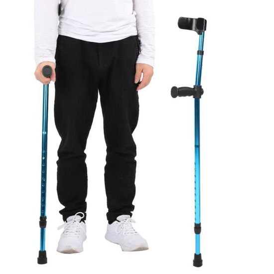 Bâton de marche pliable pour personnes âgées handicapées âgées, béquille de canne réglable sous les bras, canne de marche