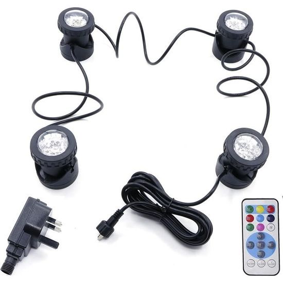 Projecteur LED Submersible Pour Piscine Ou Fontaine - 3W - IP68 - Inox - Éclairage Blanc Pur - Étanche