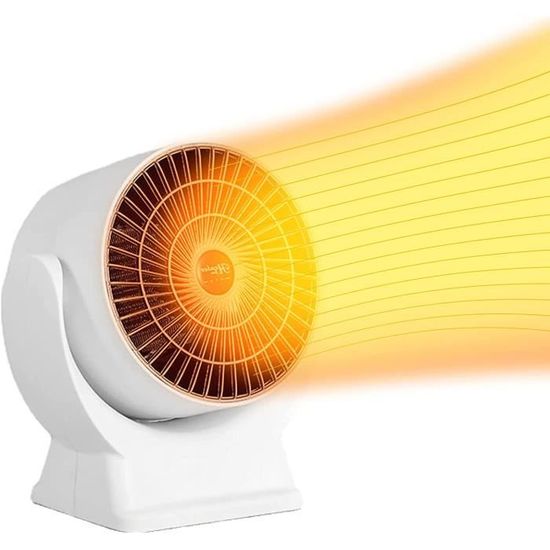 Chauffage Soufflant PALINTH 1500W PTC - Minuterie 1-8h, Mode éco, Protection Anti-basculement, Silencieux, Idéal Bureau Ou Chambre - 7
