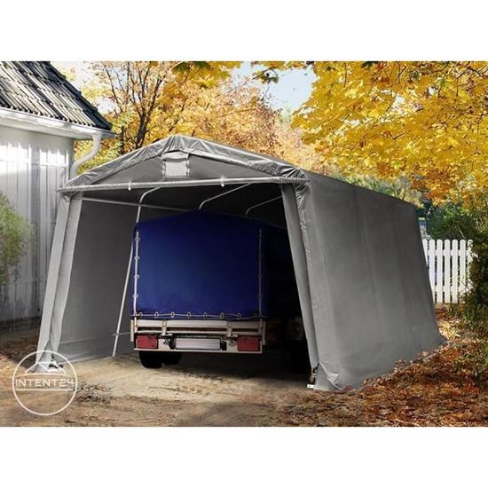 3,3x4,7 m, Tente garage, PVC 500, H. 1,95 m, gris