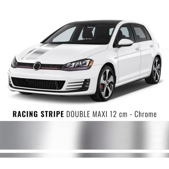 RACE SPORT Banda Cromata Autoadesiva 5 M X 21 Mm | Nastro Decorativo Per Auto